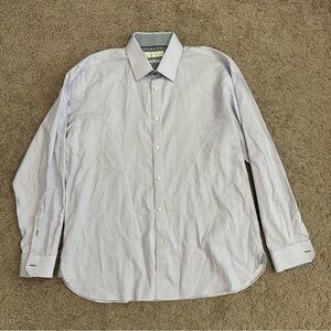 Ted Baker Shirt Mens Size 17 Pinstripes Button Up